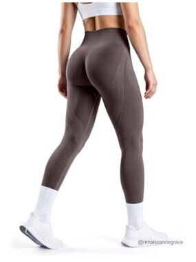 SEASUM Scrunch Butt Lifting Seamless Workout Leggings High Waisted Tummy Control